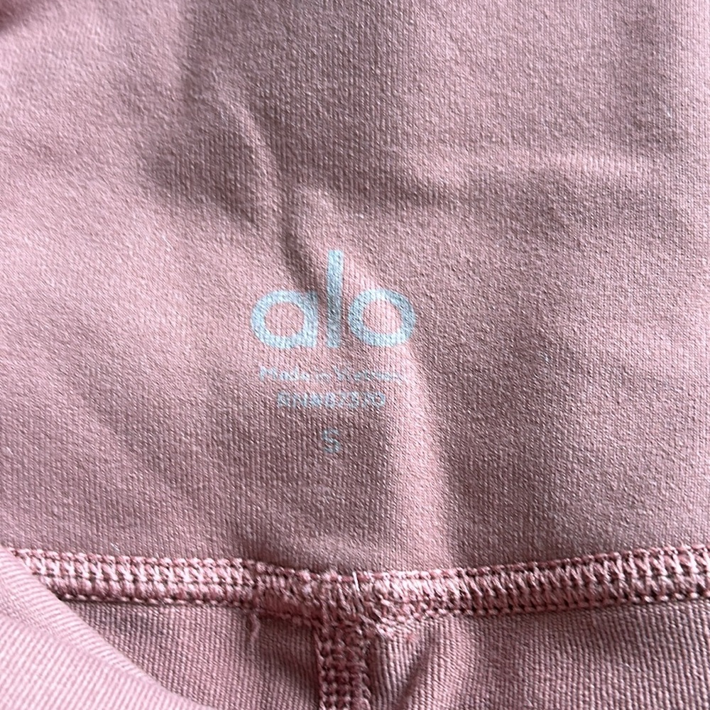 Alo High-Waisted Leggings pink moto size small - Picture 7 of 8